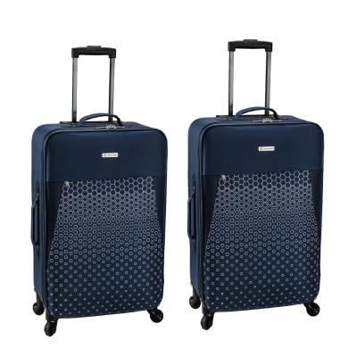 China Wholesale New Fashion Design Polyester Fabric Travel Luggage Luxury Soft Polyester Set for sale