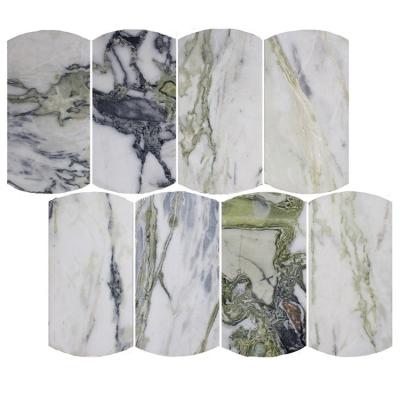 China Cold Emerald Jade Ice Green Marble Stone Flooring Mosaic, Green Mosaic Slabs for sale