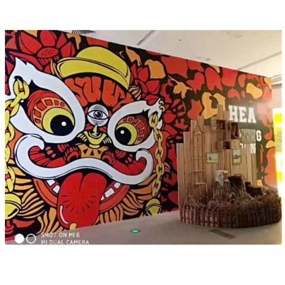 China High End Parquet Wall Art Decorative Glass Lion Hand Cut Custom Mosaic Wall Slab Murals for sale