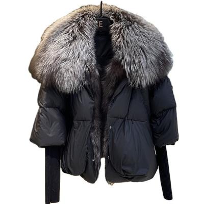 China Anti-wrinkle Warm Thick Feather Women's Down Coats Winter Real fox Fur Collar luxury For Women for sale