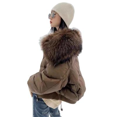 China Anti-wrinkle new  Popular Winter Real fox Fur women's down coats luxury For Women for sale