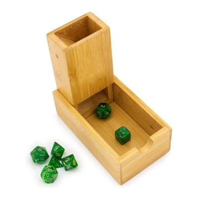 China Bamboo / Rubber / Beech WOODNB Bamboo Dice Tower, Premium Dice Tower and Rolling Tray for RPGs and Board Games for sale