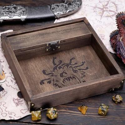 China Pine / Rubber / Beech WOODNB RPG Dice, D&D, Dungeons and Dragons, DND Dice Tray for sale