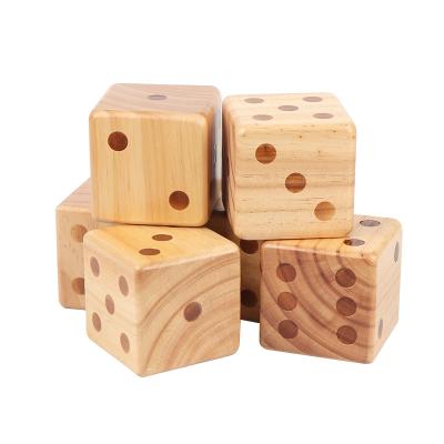 China Yardzee Giant Outdoor Game Extra Large Yard Dice Pinewood WOODNB Yard Wooden Dice for sale