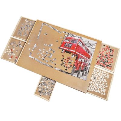 China Educational Toy WOODNB Puzzle Board For Adults Large Portable Jigsaw Board With Drawers, Wooden Jigsaw Board Work Surface For Kids for sale