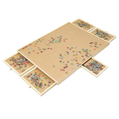 China WOODNB Toy Puzzle Table, Educational Wooden Jigsaw Boards and Storage Puzzles Wooden with Fiberboard Cover-Smooth for sale