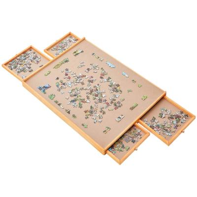 China Educational wooden toy WOODNB puzzle board with 6 drawers for 1500pieces for sale