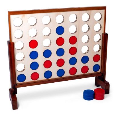 China Playing WOODNB Giant 4 in a Row Game Drop Four Connect Board Game Outdoor Game with Coins, Case and Rules for sale