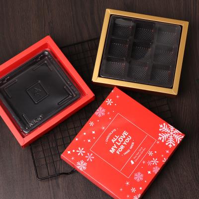 China Recycled Materials Wholesale Square Paper Packaging Folding Luxury Chocolate Gift Boxes for sale