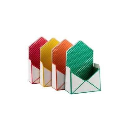 China Recyclable Wholesale Cardboard Flower Green Stripe Envelope Folding Display Box for sale