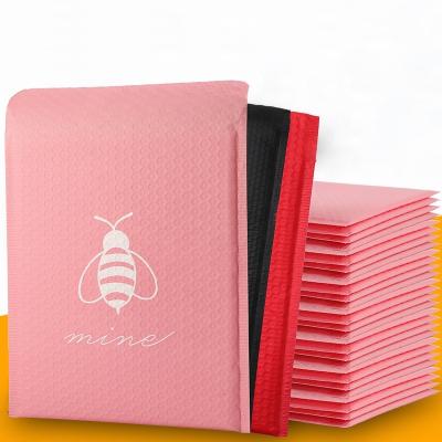 China Strong Adhesive Custom Mailer Printing Envelope Pink Poly Padded Mailing Bag For Pants for sale