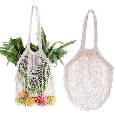 China Custom Multifunctional Beige Watermelon Handled Net Grocery Bag for sale