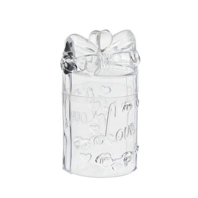 China Wholesale Durable Clear Empty Acrylic Candy Favor Plastic Round Case Food Containers Acryl Containers Package Box With Lid for sale