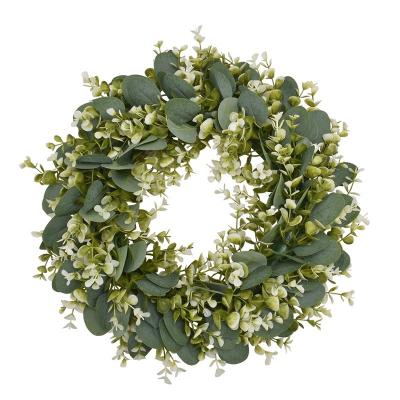 China Europe Artificial Eucalyptus Garland For Front Door Wreath Wall Festival Wedding Celebration Window Decor for sale