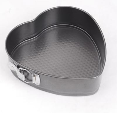 China Springform Sustainable Small Heart Shaped Cake Pan with Non-Stick Marble Coating for sale