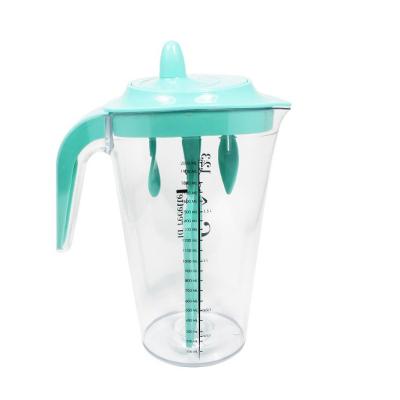 China Hot Sale Drinkware Water Filter Cool Stored Juice Bottle Water Pitcher Plastic Jug With Lid for sale