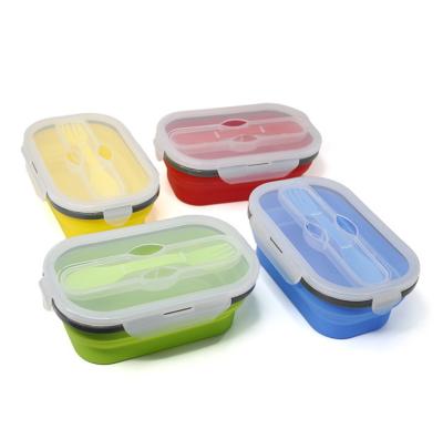 China Cheap Silicone 2 Compartment Microwavable Colorful Sealing Microwavable Food Containers for sale