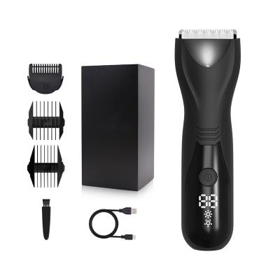 China Car LED Light Digital Display USB Rechargeable Waterproof Electric Grooming Body Hair Trimmer for sale