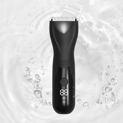 China Car Good Performance USB Rechargeable Hair Trimmer with Digital Display and LED Light Waterproof Electric Grooming Body Hair Trimmer for sale