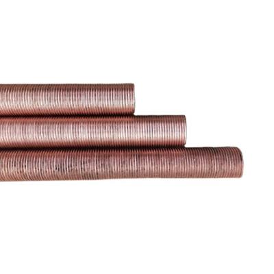 China Heat and air exchanger cooler OD25mm castellated finned copper pipe for heat and air exchanger cooler for sale