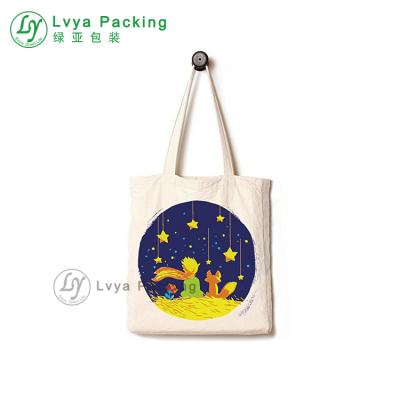 China Handled The Little Prince Design Customized Handmade Cotton Fabric Bag for sale