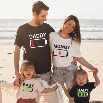 China Muenjoy Breathable Summer Family Look Shirt Mommy And Me Matching Girl Outfit Clothes Family T-Shirt for sale