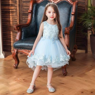 China Children Clothing Manufacturers Kids Party Dresses Bridesmaid Wedding Party Washable Long Tail Dress for sale