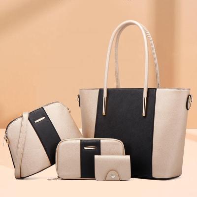 China 2021 Wholesale Fashion Trendy Luxury Design Custom Logo 4 in 1 Cross - Body Ladies Handbag Set Purses and Handbags for Women for sale