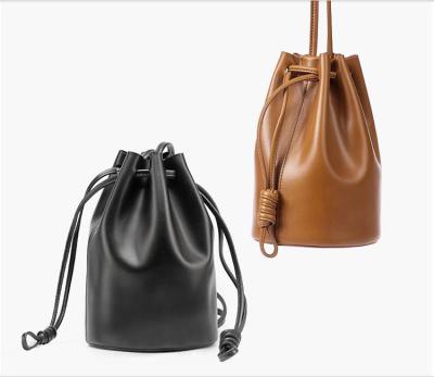 China High Quality Drawstring Bucket Bag and Purses for Women, Soft PU Leather Shoulder Bag and Hobo Handbags with 2 Detachable Straps for sale