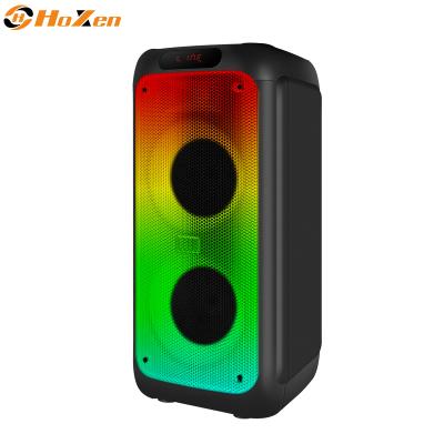 China Dual Wireless 8 Inch Outdoor Portable Trolley Speaker Portable BT Speaker With Led Display for sale