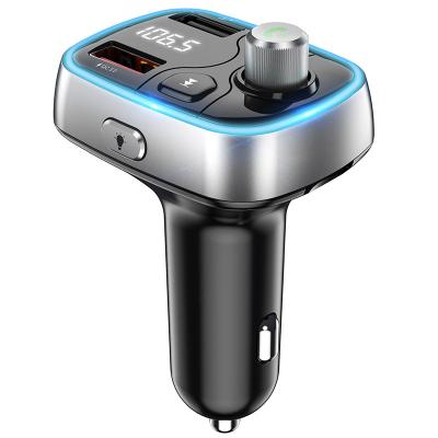 China Auto Microphone Electronics Car Player Navigation Car Charger MP3 Music Player FM Transmitter 7 Dual Color Built-in USB Port for sale