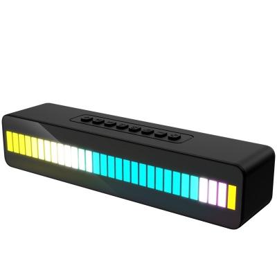 China Creative Control Bass Party Speaker Colorful LED Light Radio Soundbar 10W TWS Music Level Atmosphere RGB Light Rhythm Noise Pickup Control for sale