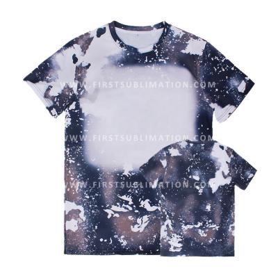 China QUICK DRY OEM Customized Acid Wash Style Printed Polyester Plain Bleached Mens T-shirt Sublimation Tie Dye Blank Shirts for sale