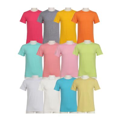 China Breathable Sublimation Masks China Clothes Custom Mens Polyester Cotton Feel Tee Shirt Pastel Color Sublimation Pure Colored Shirt for sale