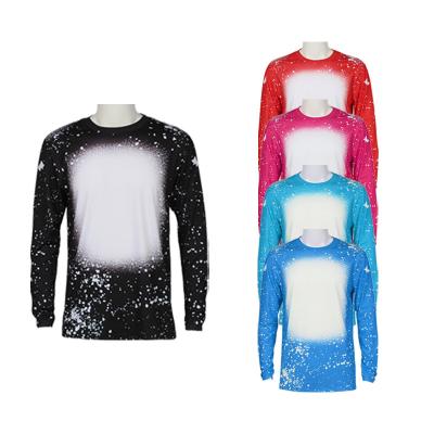 China Wholesale Anti-Wrinkle Customized Men's Unisex Faux Bleach Long Sleeve T-shirt Youth Size T-shirt Sublimation Masks China for sale