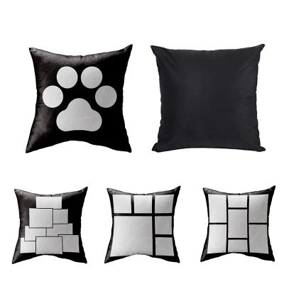 China Blank Inflatable Sublimation Pet Paw Panel Photo Printable Pillow Cases Cushion Cover Living Room Decor for sale