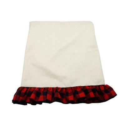 China Sublimation Two Sides Plaid Ruffles Reusable Back Seat Cover For Chair Home Decoration for sale