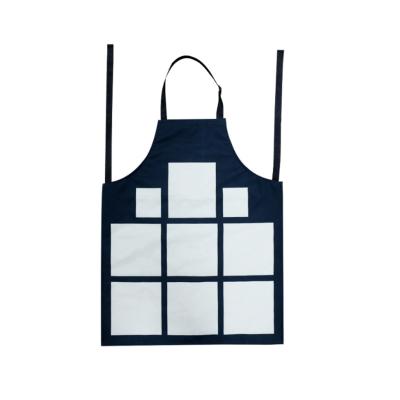 China Plain Sublimation DIY Logo Custom 9 Panel Printable Apron for sale