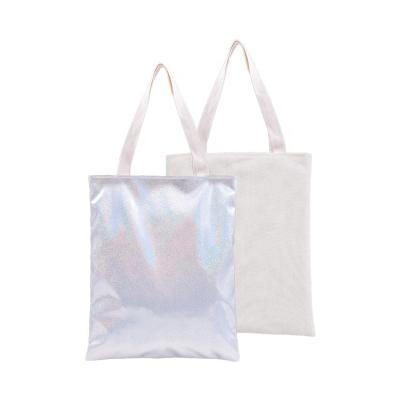 China Glitter Blank Handled Sublimation Tote Bag for sale