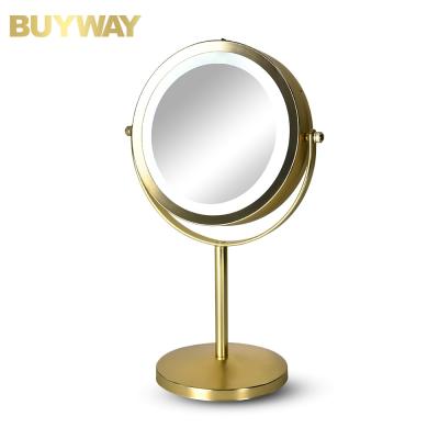 China Luxury Sublimation Lighted Vanity Makeup Led Lighted Modern Mirrors For Table Stand for sale