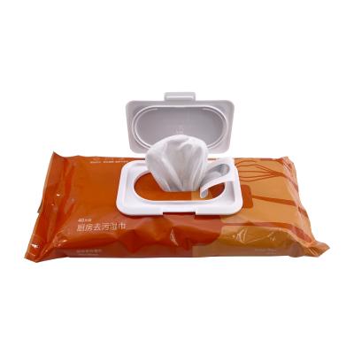 China Eco - Friendly Disposable Carbon Black Stove Kitchen Cleaning Wet Wipes for sale