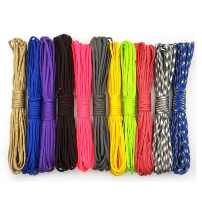 China PP + 7 Core 2022 Core Polyester Sheath Paracord Rope 7 Strand Outdoor Camping Rope New Equipment Tents Survival for sale