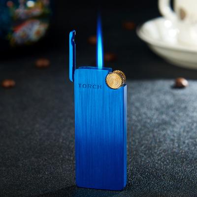 China Refillable Butane Lighter Gas Custom Logo Adjustable Electroplating Micro Gas Lighter For Men for sale