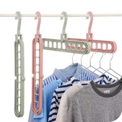 China Wholesale Modern Multifunctional Non-slip Hangers CY-O93 Macaron Color Nine-hole Plastic Socks Hanger With Single Clip for sale