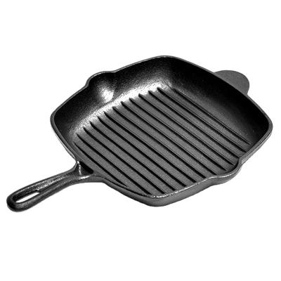 China Best Selling CLASSIC Flip Pan Handle Square Griddle Steak Steak Pan YQ-D009 Cast Iron Frying Pan for sale