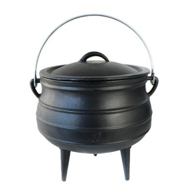 China General Use For Gas Plant Sale Cast Iron 3 Leg Cast Iron Pot South Africa Potjie Pot And Induction Cooker With Three Leg Cauldron for sale