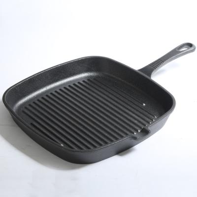 China Amazon Selling Cast Iron Square Barbecue Steak Pan Non-Stick Non-Stick Non-Stick Pan Non-Stick Sustainable Hot Square Barbecue Grill Pan for sale