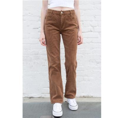 China Women's anti-pilling street wear corduroy casual pants fashion solid women's pants and pants corduroy pants women for sale