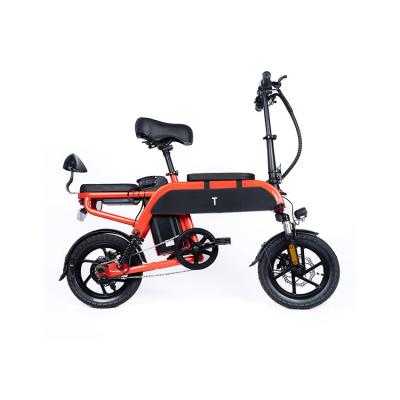 China Durable JI-MOVE 14inch Parent and Child Electric Bike 15ah Battery Capacity Folding Electric Bicycle for sale