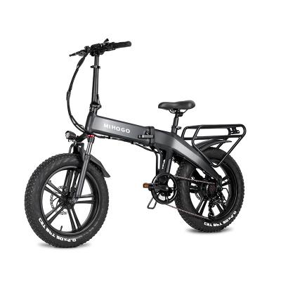 China Durable 750w 20inch folding chasing electric road bike with 48v lithium battery fat e tire foldable mountainbike for sale